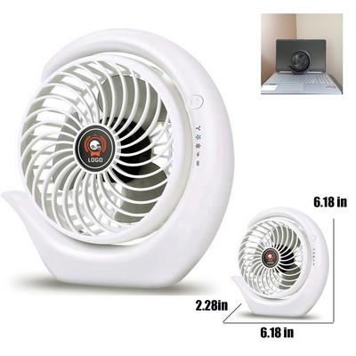 Mini 3600mAH Portable USB Rechargeable Desk Fan