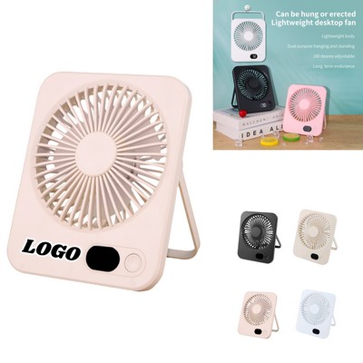 Slim Desk Fan Rechargeable Quiet Folding Handheld Portable
