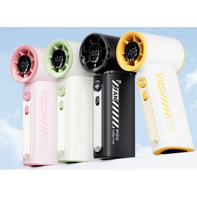 Portable Handheld Fan,Speed(1-100) Adjustable Turbo Mini Fan,3600mAh Battery Rechargeable Fan